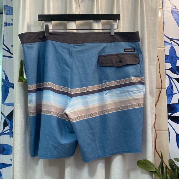 NWT Men’s QuickSilver Highline Surfsilk Blue Striped Board Shorts Size 40 - Picture 9 of 14